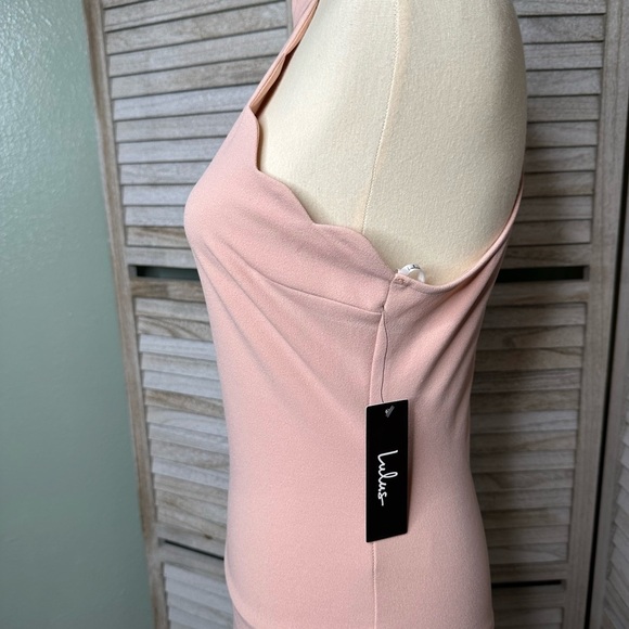 LuLu’s Pink Asymmetrical Fitted Bodysuit - Picture 2 of 6